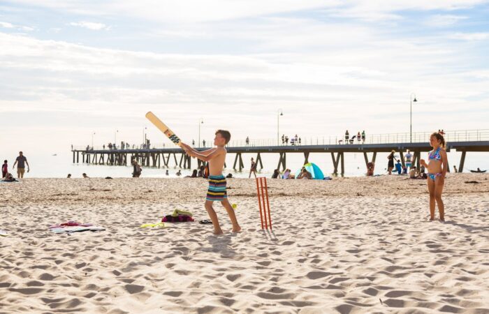 Glenelg beach activities near Adelaide