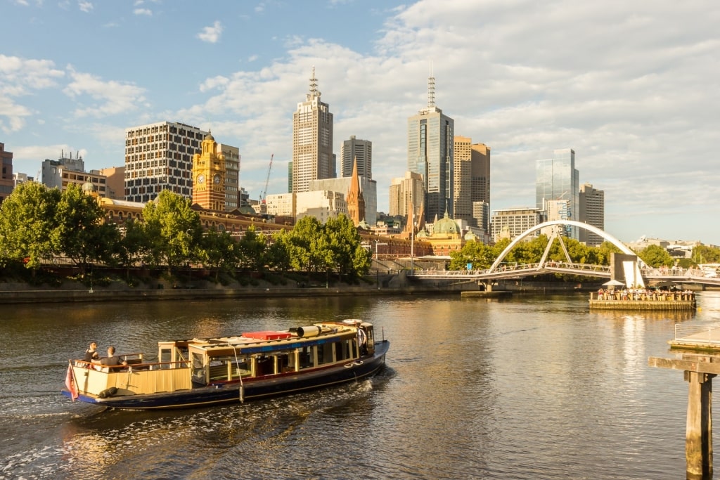 Southbank and Yarra River in Melbourne