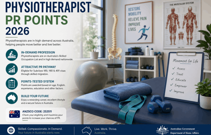 Physiotherapist pr points 2026