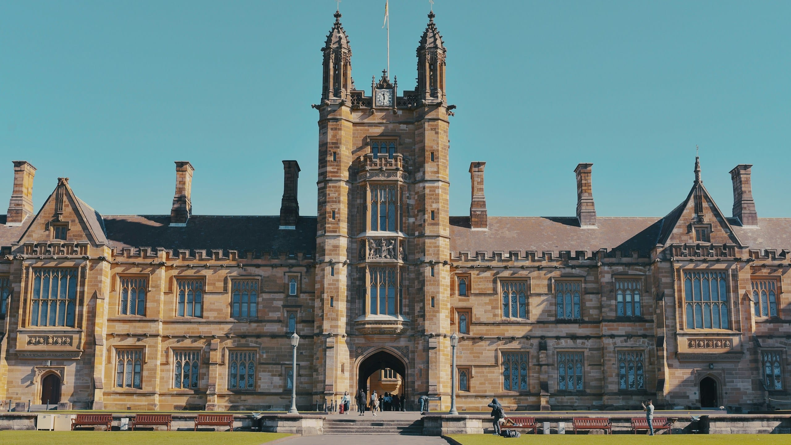 Historic sandstone buildings at the University of Sydney